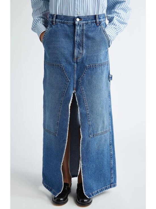 Meryll Rogge Dresses & Skirts - $920 Meryll Rogge Women's Workwear Denim Maxi Skirt Blue Size 38 / US 6 - Italy